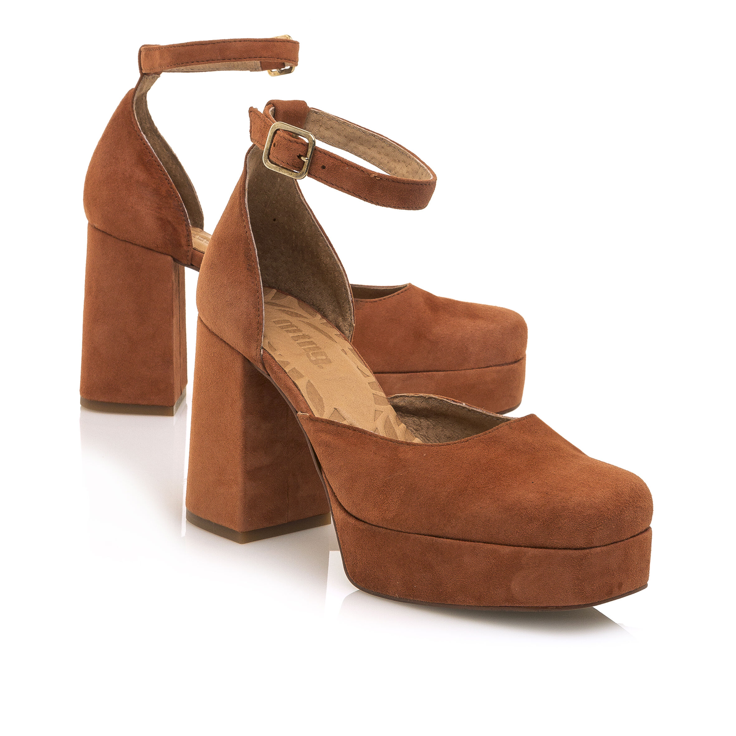 Zapatos color on sale teja mujer